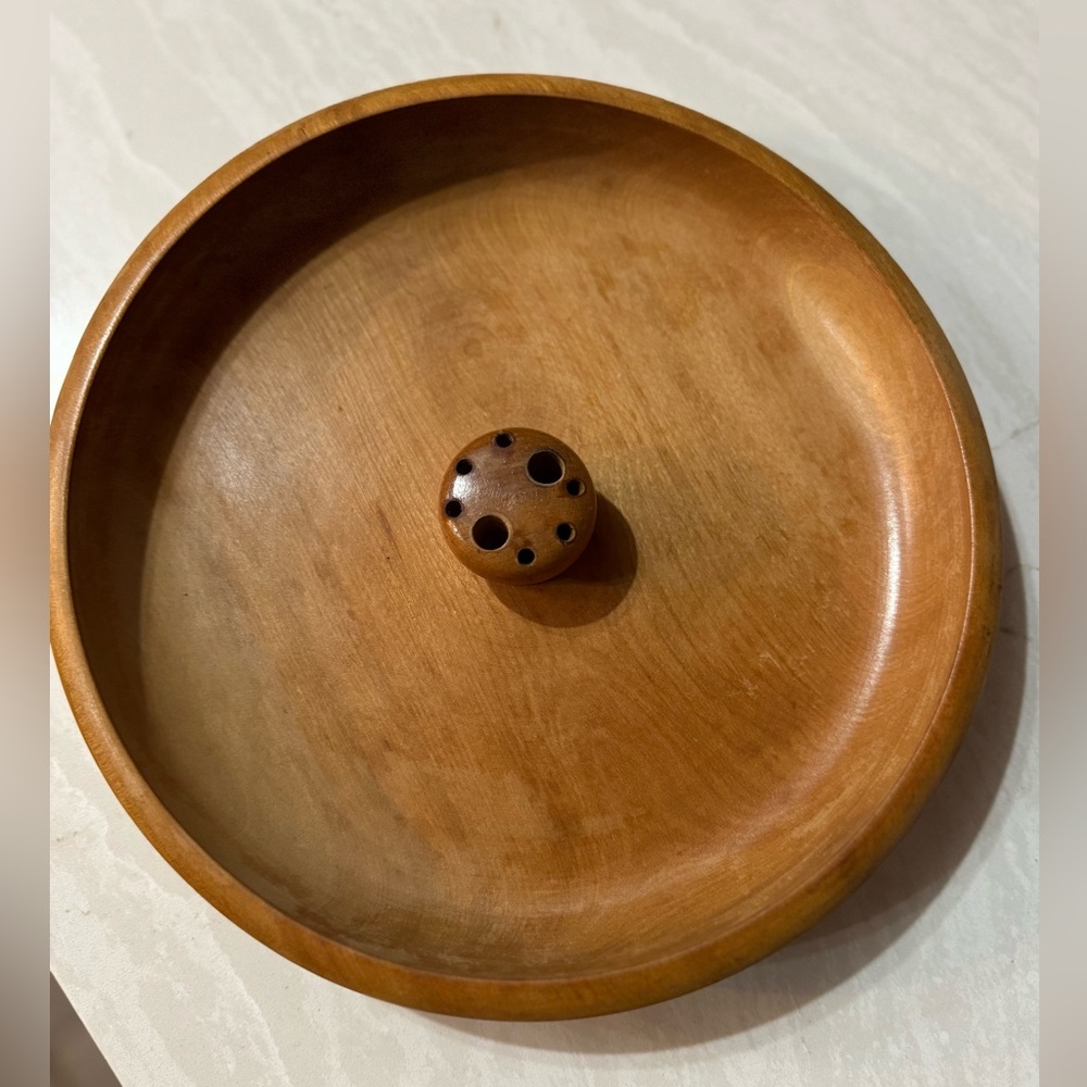 Handmade in Japan Woodpecker Wood nut bowl